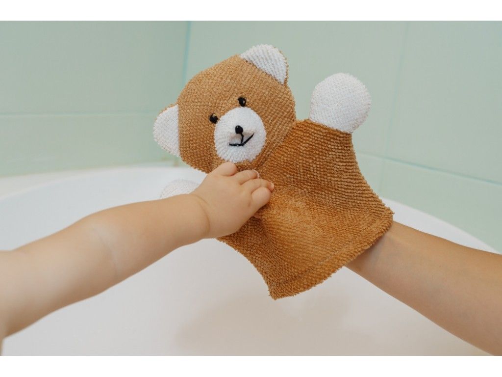 Roxy-kids Махровая мочалка-рукавичка Baby Bear, 1 шт.