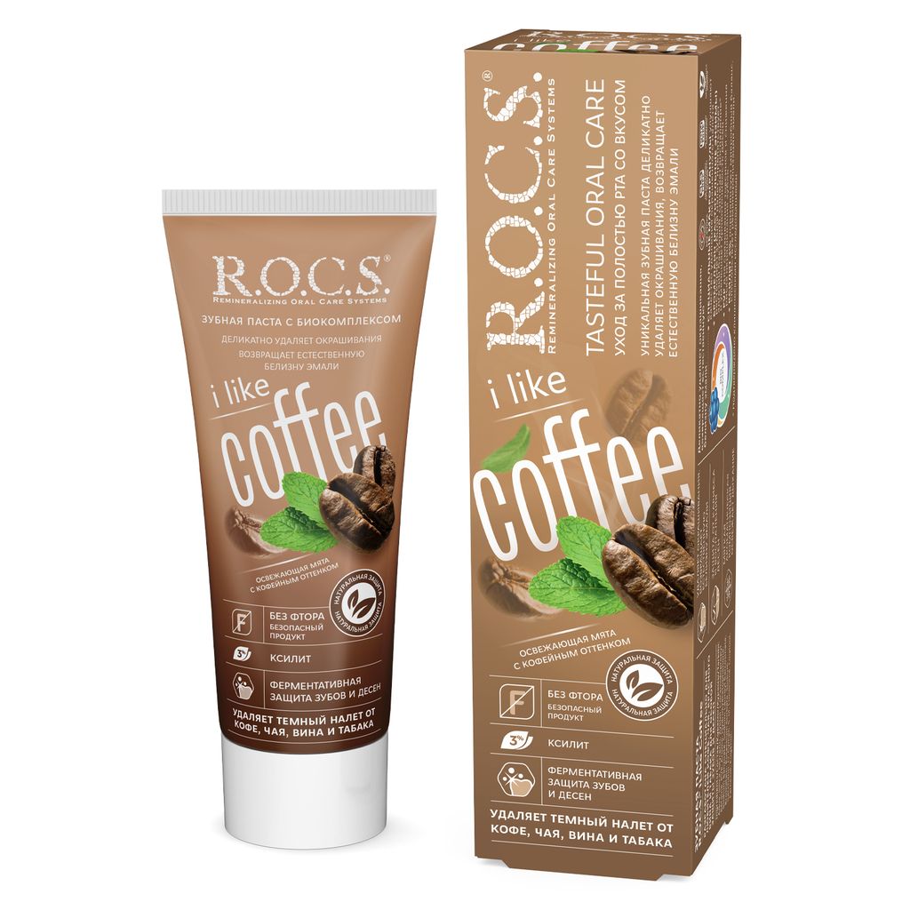 фото упаковки ROCS Зубная паста iLike Coffee