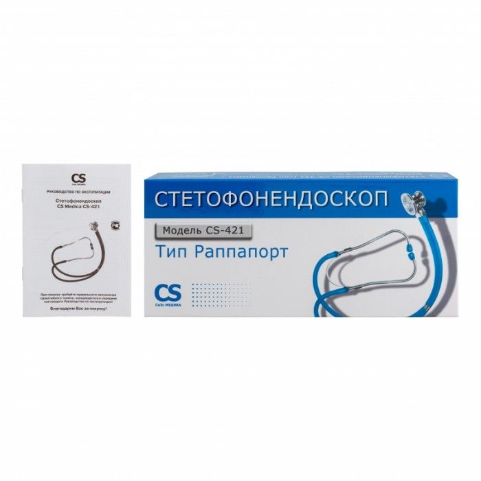 CS Medica Стетофонендоскоп CS-421, голубой, 1 шт.