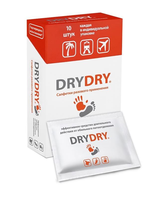 фото упаковки Dry Dry салфетки от обильного потовыделения