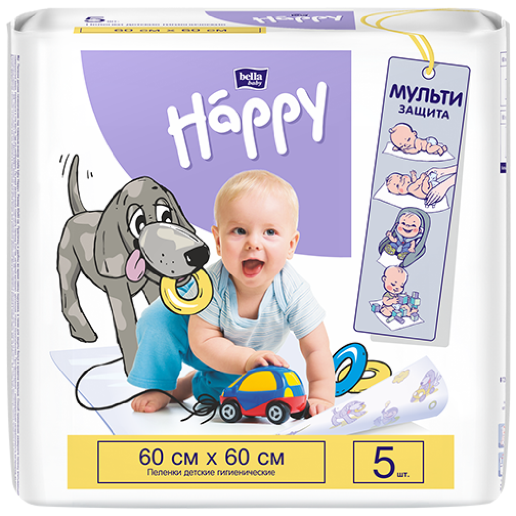 фото упаковки Пеленки детские впитывающие Bella baby Happy