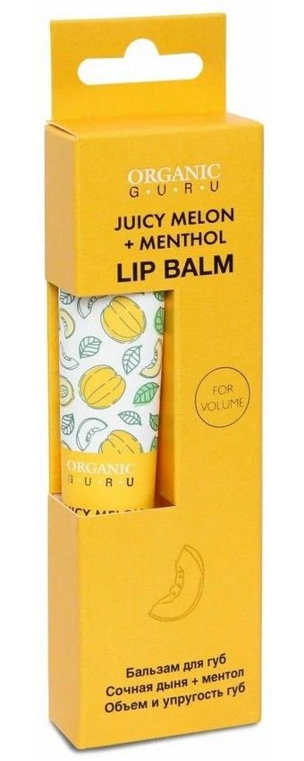 фото упаковки Organic Guru Бальзам для губ Сочная дыня + Ментол