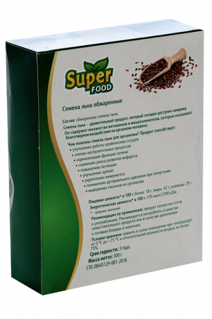 Super Food Семена Льна Обжаренные, 300 г, 1 шт.