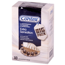Презервативы Contex Extra sensation, презерватив, с крупными точками и ребрами, 18 шт.