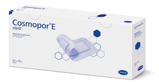 Cosmopor Е Повязка послеоперационная стерильная, 25х10см, 25 шт. цена
