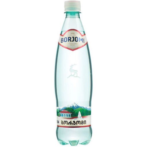 Вода минеральная Боржоми, лечебно-столовая газированная, в пластиковой бутылке, 0.75 л, 1 шт. цена
