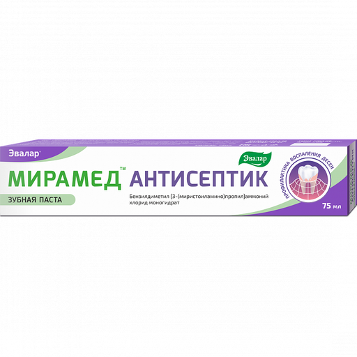 Мирамед Зубная паста Антисептик, 75 мл, 1 шт.
