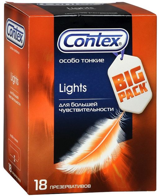 Презервативы Contex Lights, презерватив, особо тонкие, 18 шт. цена