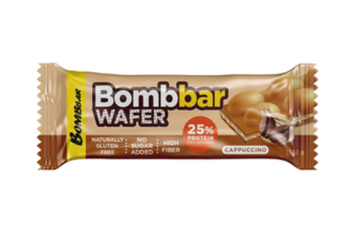 Bombbar Батончик вафельный с молочно-ореховой пастой, капучино, 32 г, 1 шт.