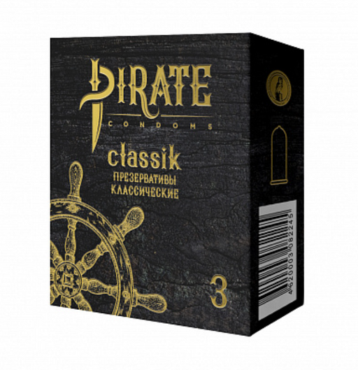 Pirate Презервативы classik, презервативы, классические гладкие, 3 шт.