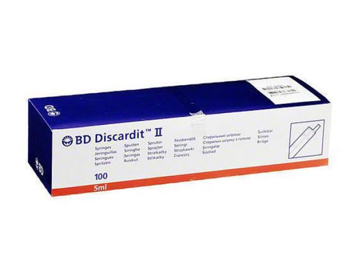Шприц BD DISCARDIT II 5мл, 5 мл (22 G 0.7 х 40 мм), 100 шт.