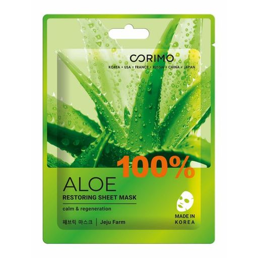 Corimo Aloe Маска тканевая для лица восстановление, маска для лица, 22 г, 1 шт.