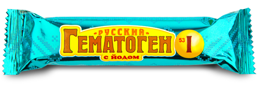 Гематоген Русский с йодом, плитка, 40 г, 1 шт.
