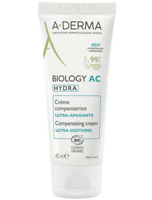 A-Derma AC Hydra Biology Крем восстанавливающий баланс, крем, для ослабленной кожи, 40 мл, 1 шт.