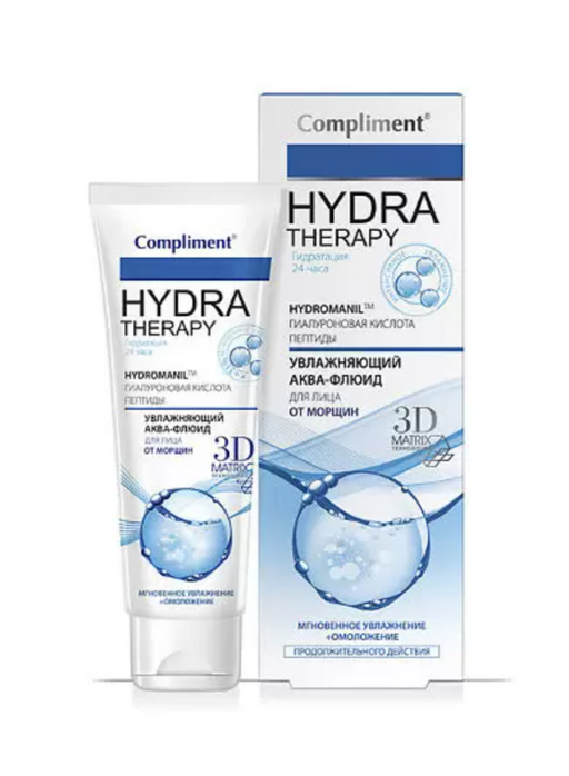 Compliment Hydra Therapy Увлажняющий аква-флюид для лица, флюид, от морщин, 50 мл, 1 шт.
