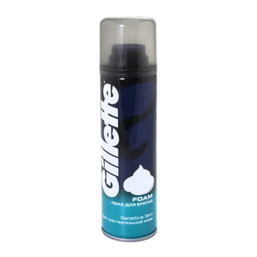 Gillette Sensitive Skin Пена для бритья , для чувствительной кожи, 200 мл, 1 шт. цена