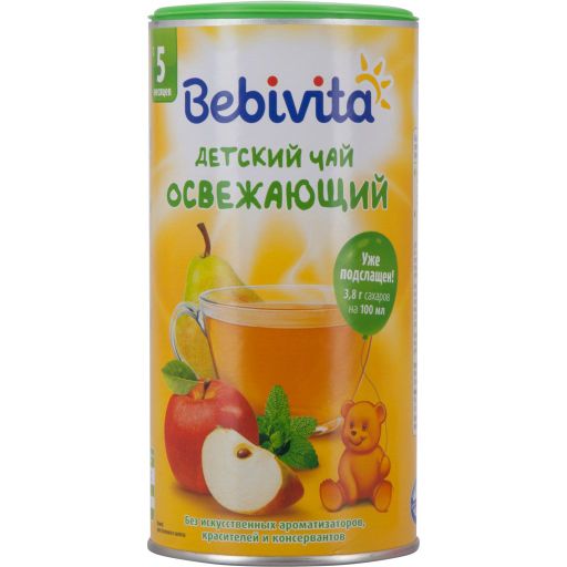 Bebivita Чай гранулированный, для детей с 5 месяцев, освежающий, 200 г, 1 шт.